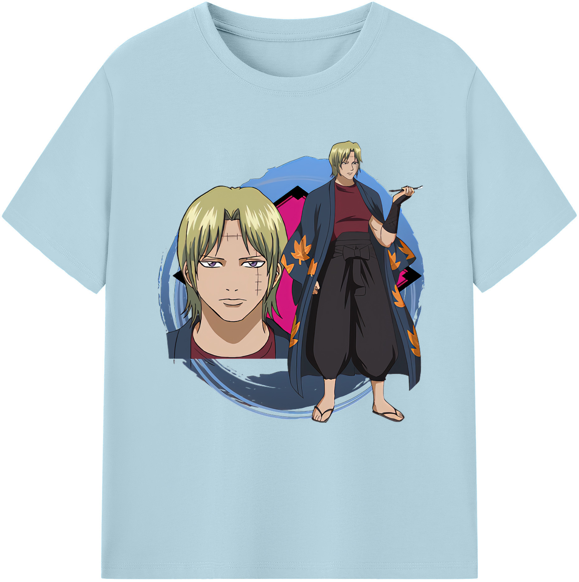 （画像用） ぎんたま 坂田銀時（さかたぎんとき） 神楽 志村新八（しむら しんぱち） GINTAMA Sakata Gintoki Kagura Shimura Shinpachi 綿100％半袖Tシャツ（フロントプリント）